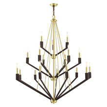  51169-12 - 18 Lt Satin Brass  Foyer Chandelier