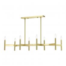  51178-12 - Satin Brass 8-Light Linear Chandelier