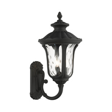  7856-14 - 3 Lt Textured Black Outdoor Wall Lantern