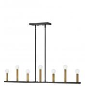  83156BK - Large Seven Light Linear Chandelier