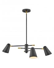  83543BK - Medium Convertible Mobile Single Tier Chandelier