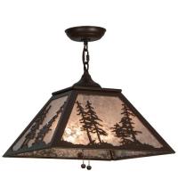  109955 - 16" Square Tall Pines Pendant