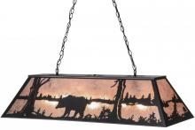  110854 - 48"L Bear at Lake Oblong Pendant