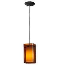  111009 - 5"Sq Metro Amber Quadrato Mini Pendant