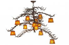  113655 - 48" Wide Pine Branch Valley View 12 Light Chandelier