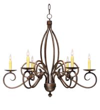  115990 - 28" Wide Squire 6 Light Chandelier