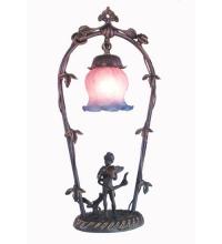  12655 - 19" High Pink/Blue Cherub With Violin Mini Lamp