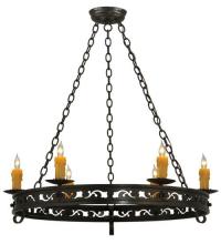  131389 - 36" Wide Sagebrush 6 Light Chandelier