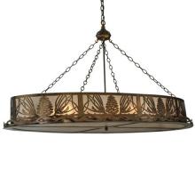  132676 - 60" Long Mountain Pine Oblong Inverted Pendant