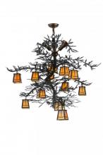  142768 - 52"W Pine Branch Valley View 12 LT W/Uplights Chandelier