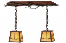  144412 - 26" Long Pine Branch Valley View 2 Light Island Pendant