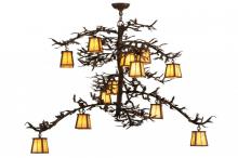  147539 - 50"L Pine Branch Valley View 12 LT Chandelier