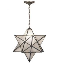  15151 - 24"W Moravian Star Clear Seeded Pendant