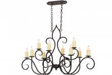  154997 - 48"L Clifton 10 LT Oblong Chandelier