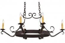  157894 - 38"L Handforged 6 LT Oval Chandelier