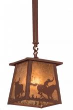  169617 - 7"Sq Cowboy & Steer Pendant