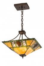  177465 - 17"Sq Pinecone Ridge Inverted Pendant