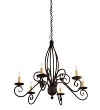  178785 - 36" Wide Squire 6 Light Chandelier