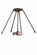  187954 - 24"W Mahogany Bronze 3 LT Semi-Flushmount Hardware