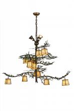  188463 - 52"W Pine Branch Valley View 12 LT Chandelier