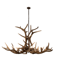  200452 - 66" Wide Antlers Elk 8 LT Chandelier