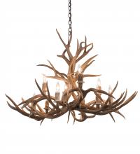  200458 - 42" Wide Antlers Mule Deer 10 LT Chandelier