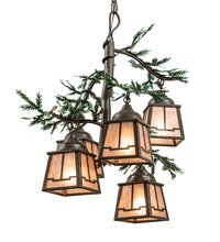  211883 - 28" Wide Pine Branch Valley View 5 Light Chandelier