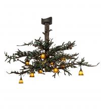  214347 - 110" Long Pine Branch 10 Light Chandelier