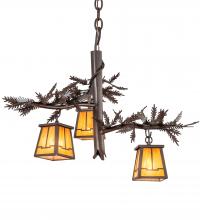  215312 - 24" Wide Pine Branch Valley View 3 Light Chandelier