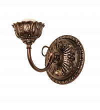  222635 - 6" Wide Victorian Mahogany Bronze Wall Sconce Hardware