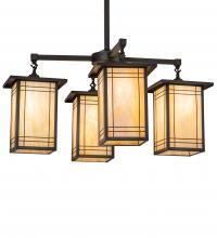  233239 - 33" Square Prairie Mission 4 Light Chandelier