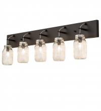  243354 - 40" Wide Mason Jar 5 Light Vanity Light