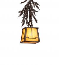  245633 - 5.5" Square Pine Branch Valley View Mini Pendant