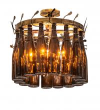  252212 - 20" Wide Tuscan Vineyard Estate 16 Light Wine Bottle Chandelier