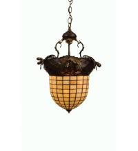  51850 - 14"W Greenbriar Oak Inverted Pendant