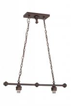  66238 - 32"L Mahogany Bronze 2 LT Island Pendant Hardware