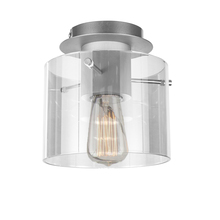  AC11525CL - Henley 1 Light Flush Mount (Brushed Aluminum)