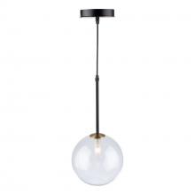  AC11761VB - Aurelia Collection 1-Light Pendant, Matte Black & Brass