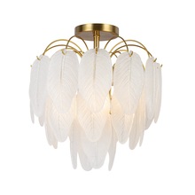  AC11785BR - Alessia Collection 4-Light Semi-Flush Mount Brushed Brass