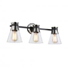  AC11803NB - Kanata Collection 3-Light Vanity Light, Black & Brushed Nickel