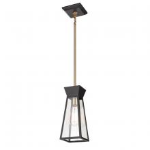  AC11850BK - Lucian Single Pendant Black and Brushed Brass