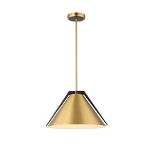  AC11910BR - Baltic Collection 1-Light Pendant Brass and black