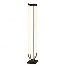 Artcraft AC6816BK - Cascata Integrated LED Floor Lamp, Black and Brushed Brass