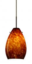  1BC-171318-LED-BR-L - Besa Pendant Pera 6 Bronze Amber Cloud 1x5W LED, 15Ft Cord