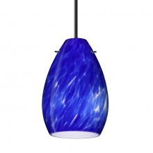  1BC-171386-LED-BK-L - Besa Pendant Pera 6, Black Finish, Blue Cloud 1x5W LED, 15Ft Cord