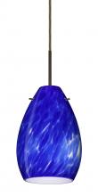  1BC-171386-LED-BR-L - Besa Pendant Pera 6 Bronze Blue Cloud 1x5W LED, 15Ft Cord