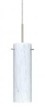  1BC-493019-LED-SN-L - Besa Copa LED Pendant Carrera Satin Nickel 1x9W LED, 15Ft. Cord