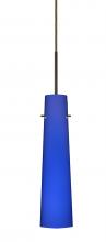  1BC-5674CM-LED-BR-L - Besa Camino Pendant Bronze Cobalt Blue Matte 1x5W LED, 15Ft. Cord