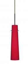  1BC-5674RM-LED-BR-L - Besa Camino Pendant Bronze Ruby Matte 1x5W LED, 15Ft. Cord