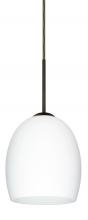  1JC-169707-BR-L - Besa Lucia Pendant Bronze Opal Matte 1x75W Medium Base, 15Ft. Cord